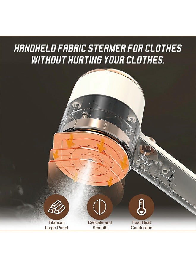 Portable Mini Ironing Machine, Travel Mini Steam Iron, Handheld Garment Steamer, Fast Preheating Steam Dry Ironing, For Home and Travel (Beige)  - Image 4