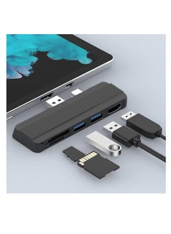 SYOSI Surface Pro 4 5 6 USB 3.0 Hub/Docking Station, Takya USB 3.0x3 Hub Adapter, SD & TF/Micro SD Memory Card Reader, Mini DP to 4K HDMI Special Design for Microsoft Surface Pro 4th/ 5th/ 6th Gen (Black)  - Image 1
