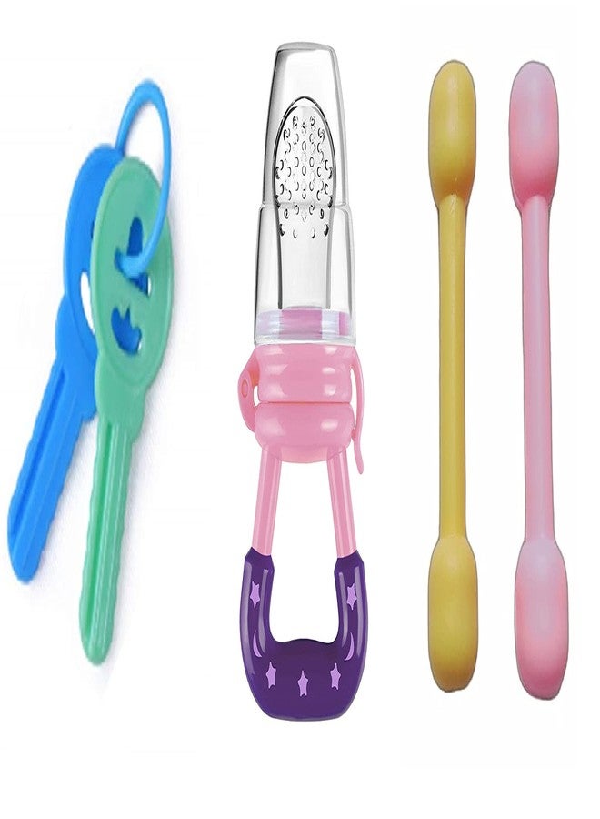 Enorme Baby Silicone Feeding Fruit/Food Nibbler with BPA Free Non Toxic Teether Sticks and Keys - Image 1