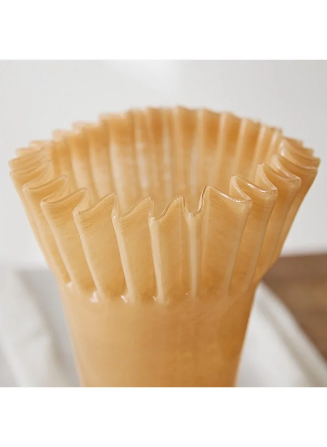 Home Box Reva Waffle Glass Vase 20 x 20 x 27 cm