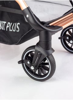 LUCID Luxury Baby Stroller Handle with Umbrella and Leather Cover from Lucid Baby Model - POCKIT PLUS - White  - Image 3