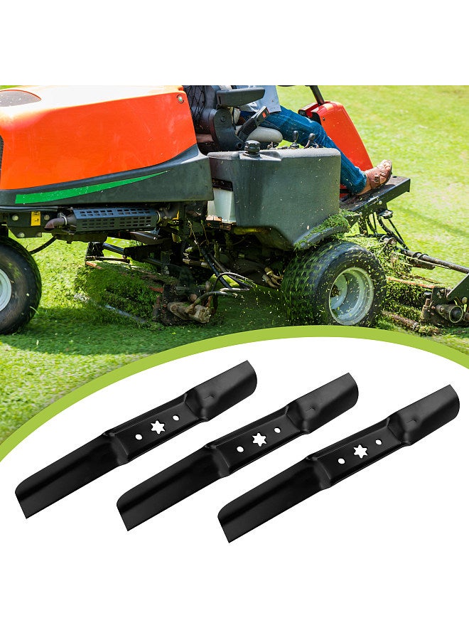Generic 3Pcs Replacement Lawn Mower Blade Set 18 4/7'' Stainless Steel Mower Blades Compatible with MTD CUB CADET TROY-BILT 742-05056, 742-05056A, 942-05056, 942-05056A  - Image 5