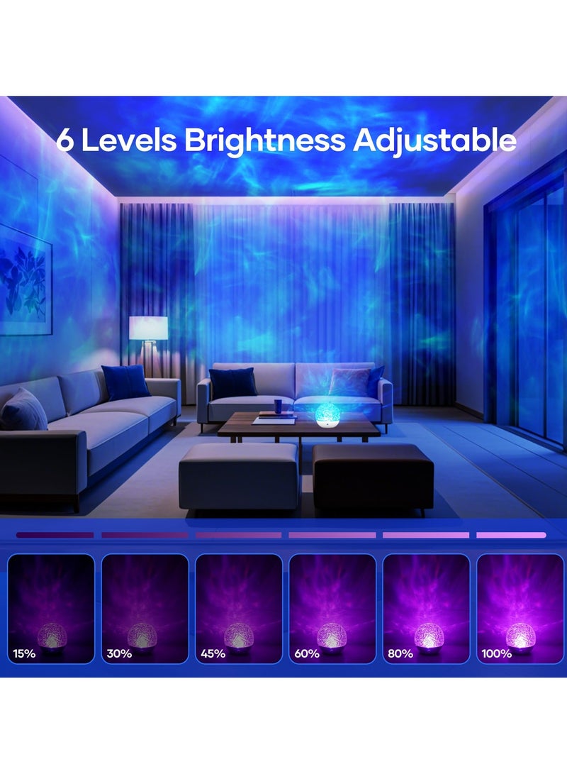 CMGTYYD. جهاز عرض النجوم Galaxy Projector Star Projector، جهاز عرض موجات المحيط بـ 16 لون، مصباح إضاءة المحيط الحسي مع جهاز تحكم عن بعد، جهاز عرض الضوء الليلي لغرفة النوم/الحفلات/غرف الألعاب - Image 3