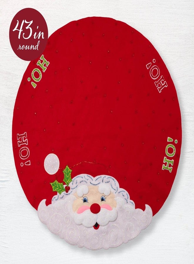 Bucilla, Jolly Santa, Felt Applique Christmas Tree Skirt Making Kit, Perfect for DIY Arts and Crafts, 89640E - Image 2