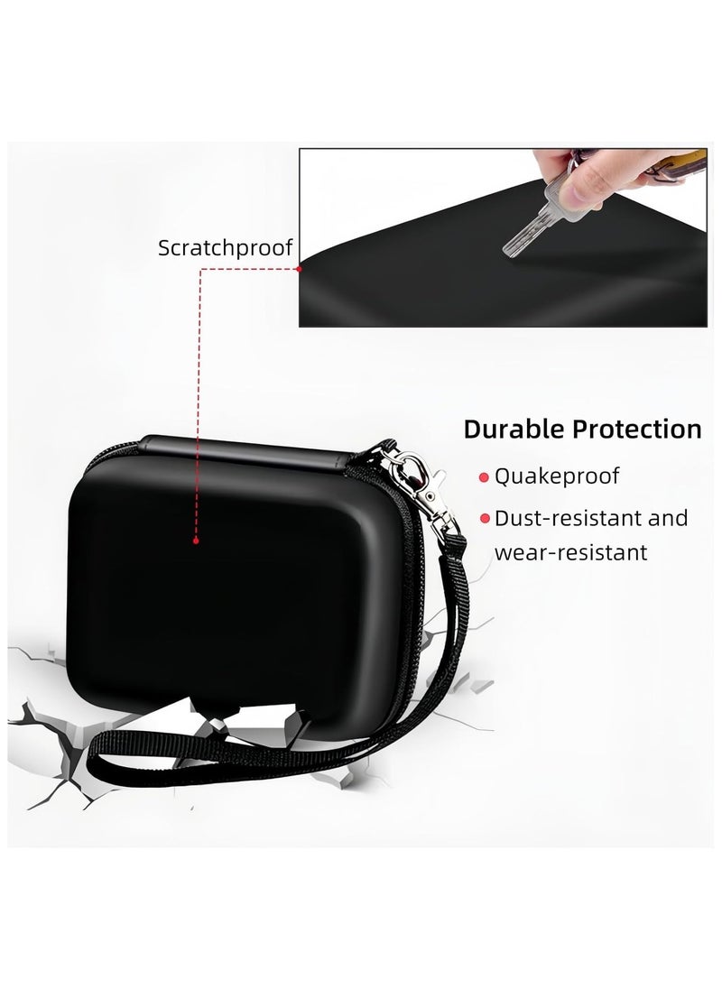 GUDOO حقيبة كاميرا رقمية متوافقة مع Kodak PixPro/Canon PowerShot/Sony DSC، حقيبة حمل واقية صلبة للكاميرا للكابل وبطاقة SD  - Image 5