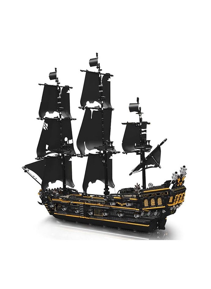 mould king 13199 Pirates Ship Model Building Blocks Kits, MOC Large Black Pearl Sailboat Model Construction Set to Build, Gift for Kids/Adults Collections Enthusiasts  - Image 4