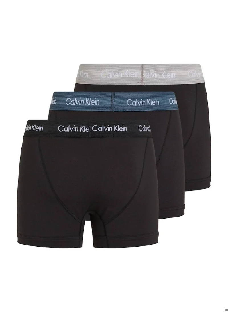 CALVIN KLEIN Men's  3 Pack Trunks , Black - Cotton