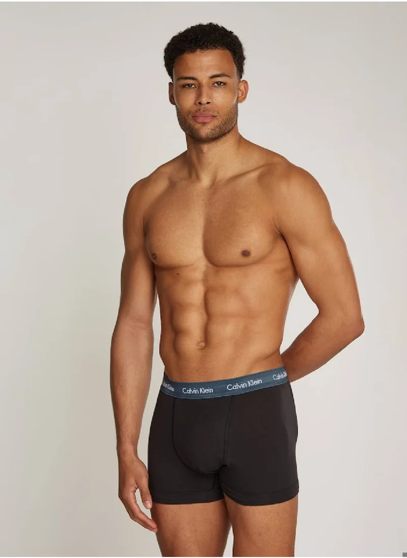 CALVIN KLEIN Men's  3 Pack Trunks , Black - Cotton