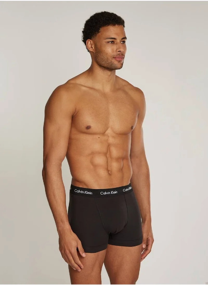 CALVIN KLEIN Men's  3 Pack Trunks , Black - Cotton