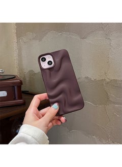 Advanced Sense Water Corrugated Soft Case For IPhone15/16pro Max Phone Case For Apple 13/12/14 Soft Case-Color:Hc Water Ripple Frosted Wine Red-Applicable Models:14 (without Packaging)