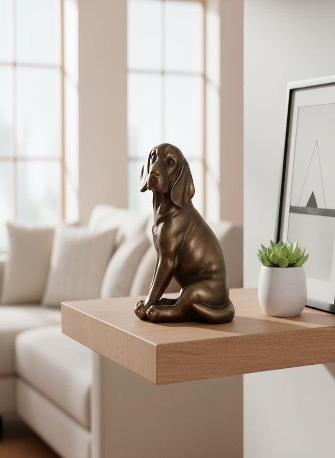 Comfy Hour تمثال كلب لابرادور ريتريفر من كومفي آور، 7 بوصات، تمثال كلب واقعي على الطراز البرونزي، زينة منزلية ومكتبية على شكل كلب، منحوتة حيوانية مصنوعة يدويًا من مادة البولي ريزين، وحدة واحدة - Image 4