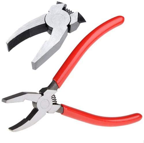 Qovydx 5Pcs Glass Running Breaking Pliers Stained Glasses Grozer Cutting Plier Glass Cutters Tools Glass Grozing Tool Breaker Cutting Oil Tool with Rubber Tips - Image 5