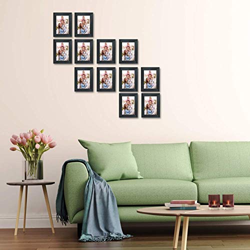 Giftgarden 12 Pack 3.5x5 Picture Frame Black, Multiple 3.5 x 5 Photo Frames Bulk for Tabletop Display or Wall Hanging - Image 4