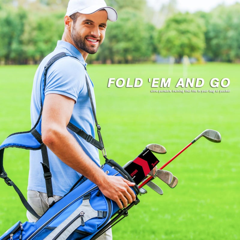 Goashpeaot 3 Pack Collapsible Golf Alignment Sticks, 40" Porfessional Alignment Sticks for Swing Trainer, Putting, Aiming Practice (Red) - Image 5