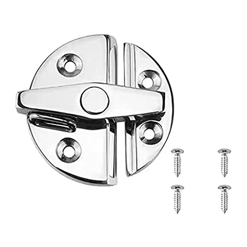 Tearom Marine Boat Door Catch Latch 316 Stainless Steel Door Latch Round 55mm Twist Lock Suit for Boat and Many External Cabinet Applications (1) - Image 2