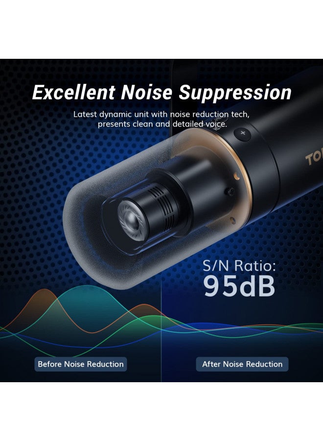 TONOR TONOR Dynamic Microphone, USB/XLR PC Microphone for Podcast, Recording, Live Streaming & Gaming, XLR Cardioid Studio Mic Music Voice-Over with Quick Mute, Headphone Output, Volume Control TD510  - Image 3