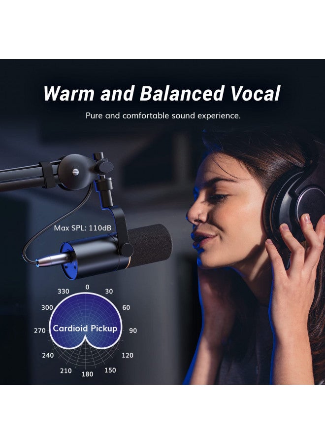 TONOR TONOR Dynamic Microphone, USB/XLR PC Microphone for Podcast, Recording, Live Streaming & Gaming, XLR Cardioid Studio Mic Music Voice-Over with Quick Mute, Headphone Output, Volume Control TD510  - Image 2