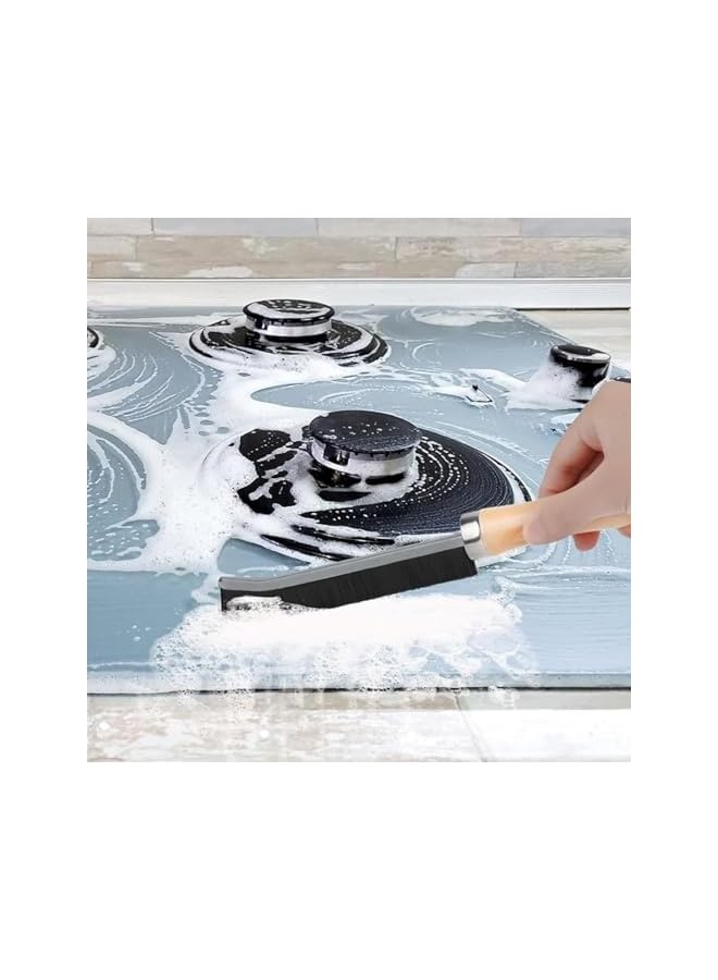 promass Hard Bristle Crevice Cleaning Brush, New Multifunctional Crevice Cleaning Tool, Hard-bristled Gap Cleaning Brush, Thin Skinny Cleaning Brush for Tight Spaces Groove (Wood Handle) - Image 5