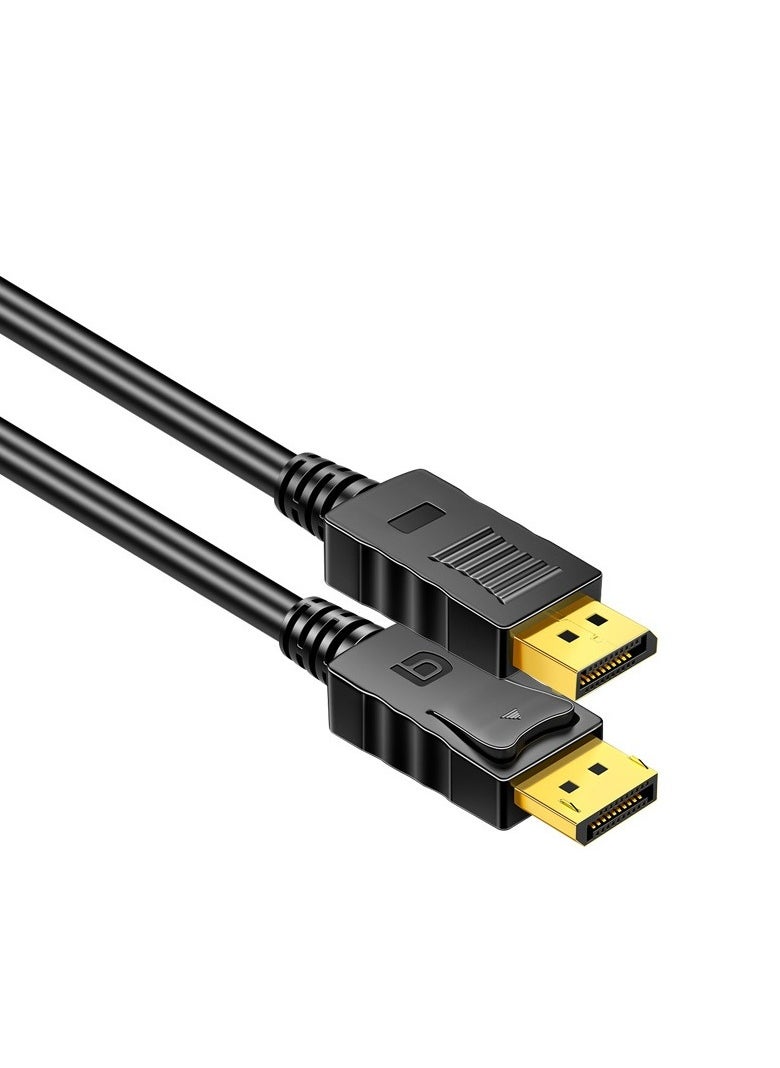 ماركة غير محددة كابل DisplayPort إلى DisplayPort بطول 1.8 متر - كابل DP إلى DP بدقة 4K بتردد 60 هرتز، مناسب للألعاب وأجهزة الكمبيوتر المحمولة والشاشات وأجهزة العرض - يدعم HDR، 2K بتردد 144 هرتز، 1080 بكسل بتردد 240 هرتز، مزامنة الصوت والفيديو، مطلي بالذهب، مصنوع من مادة PVC المتينة - متوافق مع تقنية 3D  - Image 4
