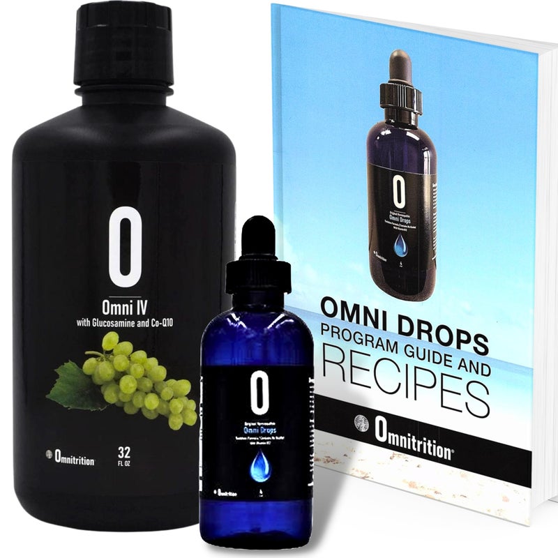 Omnitrition Omni Drop Bundle Includes Two Products Omni Drops Diet Drops with Vitamin B124 oz with Program Guide and Omni IV Omni 4 Liquid Vitamins and Minerals with Glucosamine and CoQ10