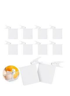 Y&D Fridge Divider, 10 Pack Refrigerator Door Organizer, Drawer Adjustable Separators, with Clips Separators for Home Kitchen Office Supplies Tidy (White)  - Image 1