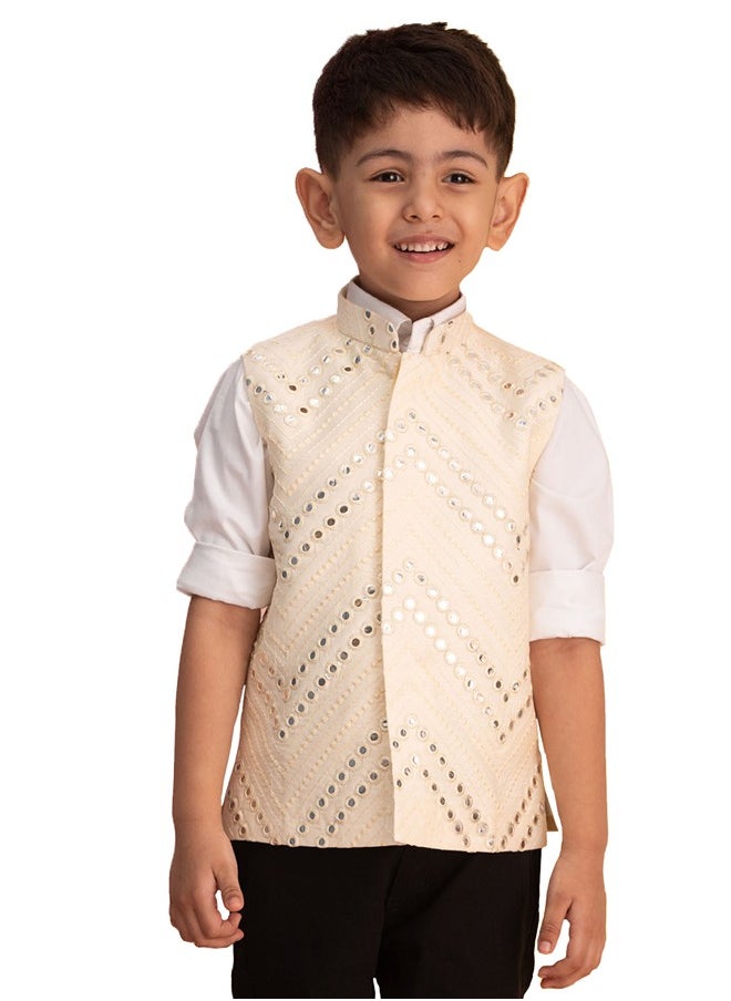 Boys' Cream Nehru Jacket - pzsku/Z9A7D01385273841AC73FZ/45/_/1703764334/a40823a7-507d-4544-91b4-19e84e3cd540