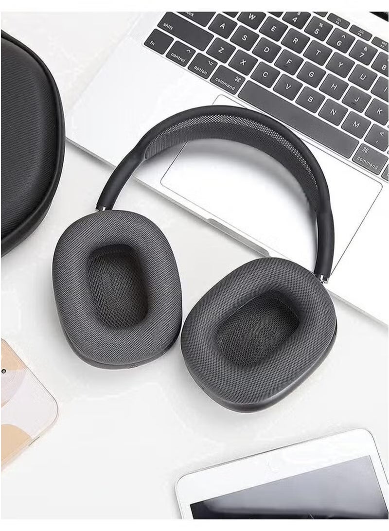 Ear Cushions for AirPods Max Headphones Earpads Replacement Ear Pad Covers Earmuffs with Protein Leather, Memory Foam and Magnet Black  - Image 2