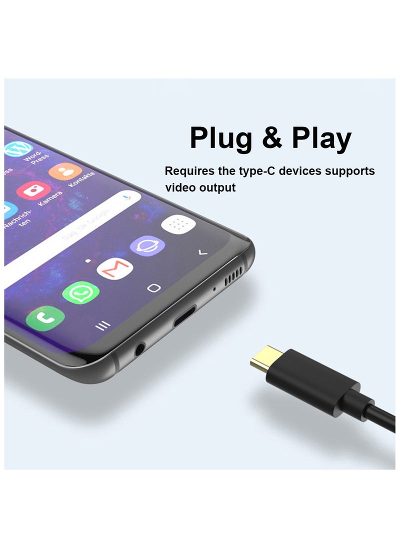 Generic Type C to HDMI HDTV Adapter Cable 1.8 Meter Supports Up to 4K 30Hz Type C to HDMI Converter Cable Type C Male to HDMI Male Adapter Cable  - Image 2
