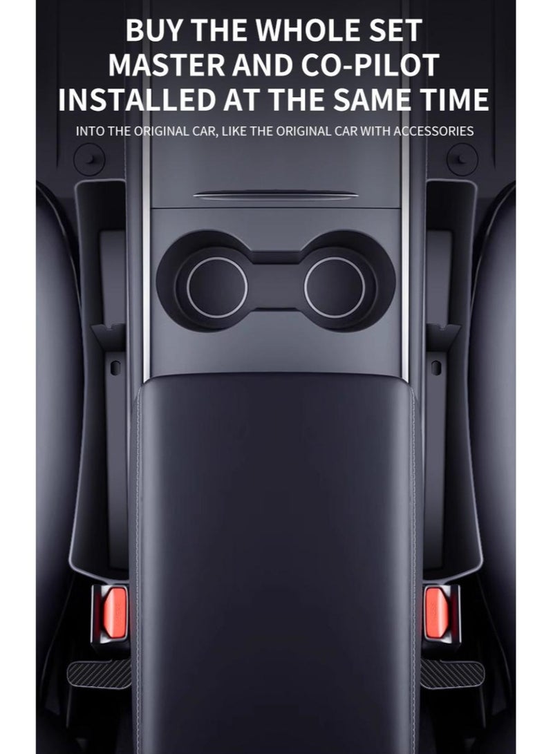 UrbanNest Car Seat Gap Filler with Seat Belt Hole and Phone Charging Cable Hole, 2 Pcs, Dual Compartments, Car Seat Organizer for Phones, Keys, Wallets, Coins, Univeral for All Cars - Image 3