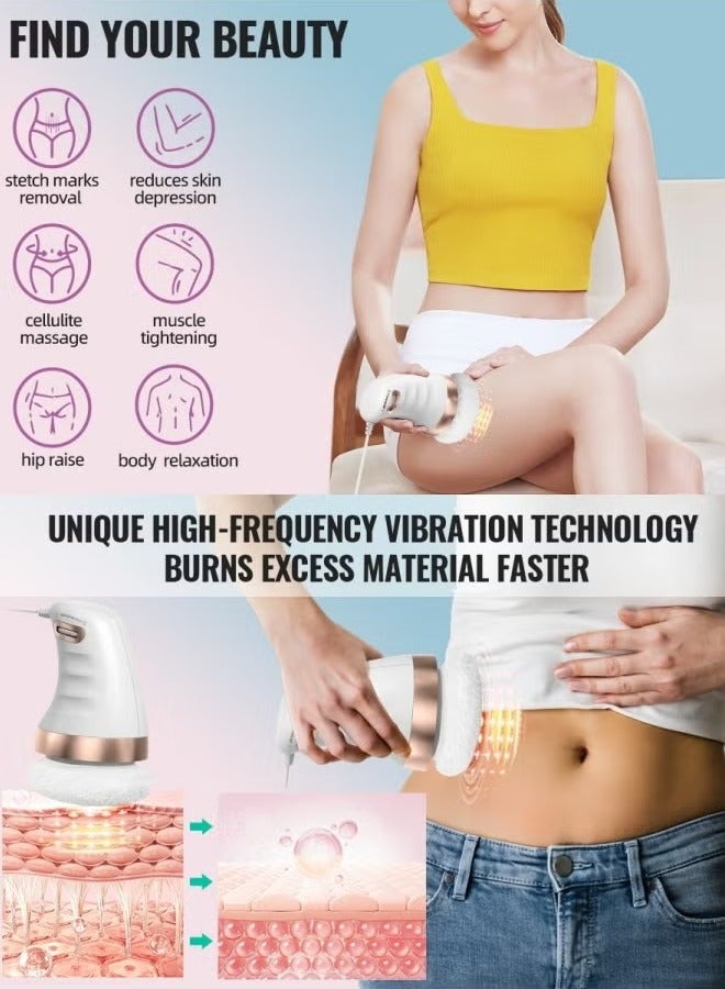 Body Massager Electric Cellulite Massager with 3 Skin-Friendly Pads Handheld Body Contouring Machine for Toning The Abdomen arms and Thighs - Image 3