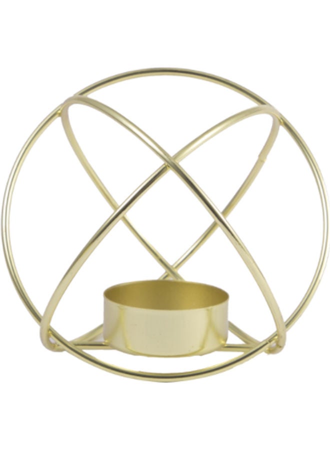 NIBEMINENT Nordic Iron Geometric Incense Candle Holder gold 12cm  - Image 1