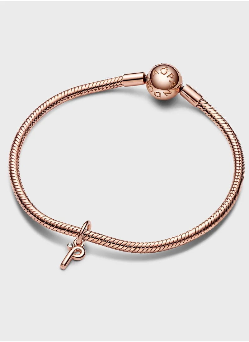 PANDORA Letter P Script Alphabet Dangle Charm