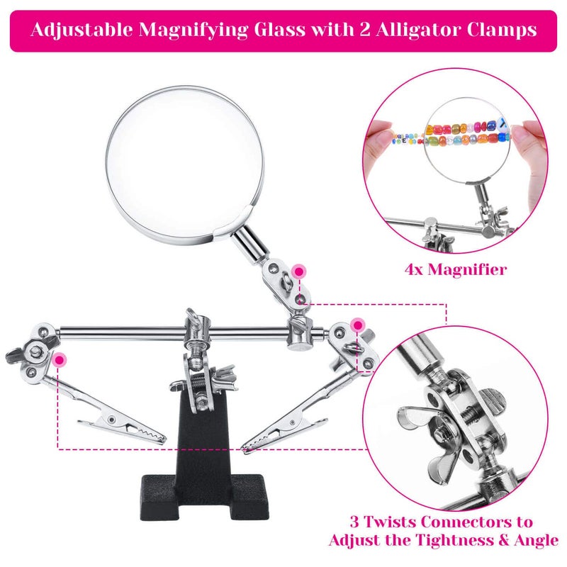 shynek Jewelry Making Kits for Adults, Jewelry Making Supplies Kit with Jewelry Making Tools, Earring Charms, Jewelry Wires, Jewelry Findings and Helping Hands for Jewelry Making and Repair - Image 4