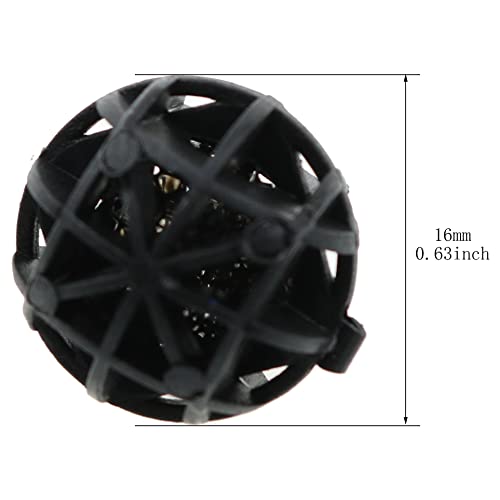 MEETOOT Bio Balls 100pcs Black 16mm Biological Balls Filter Media with Sponge Aquarium Filter Media Tank Bio Balls for Air Pump Clean Fish Tank Pond Sponge Media - Image 2