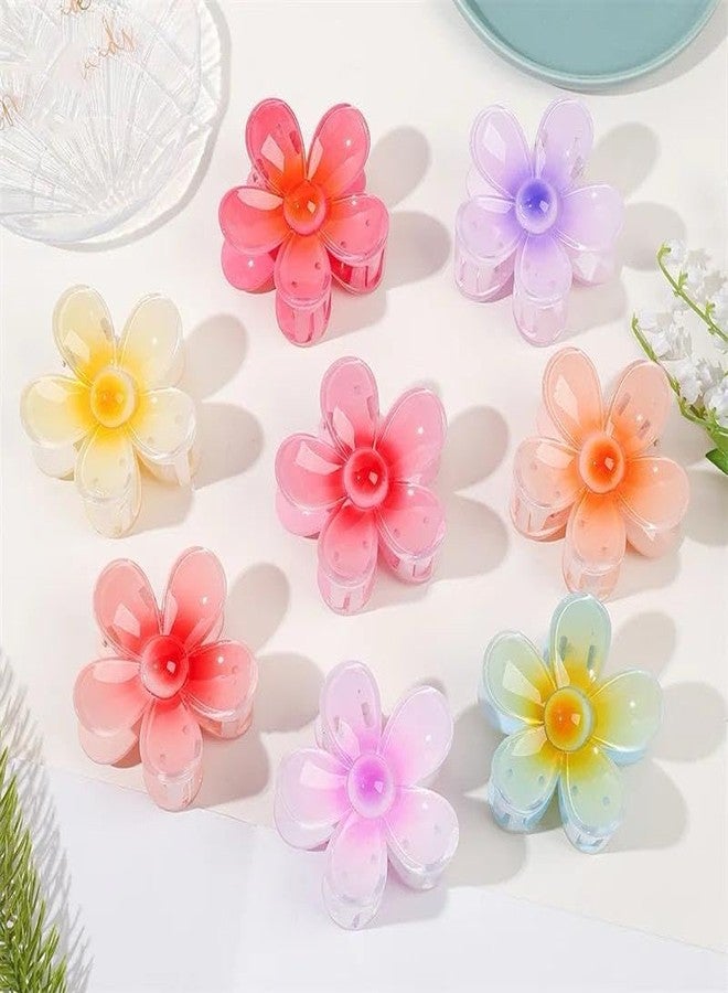 Radhya Accessories Big Gradient Glossy Flower Clawclip for Women (Pack of 2) hair clutchers for girls Hair Styling Hair Claws for Women - Image 2