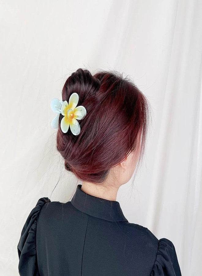 Radhya Accessories Big Gradient Glossy Flower Clawclip for Women (Pack of 2) hair clutchers for girls Hair Styling Hair Claws for Women - Image 5