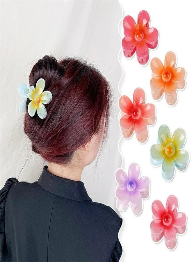 Radhya Accessories Big Gradient Glossy Flower Clawclip for Women (Pack of 2) hair clutchers for girls Hair Styling Hair Claws for Women - Image 1