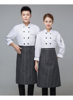 NIBEMINENT Chef Jacket Western Restaurant Chef Uniform Double Breasted Bakery Cafe Cooking Clothes Hotel Staff Wear  - Image 1