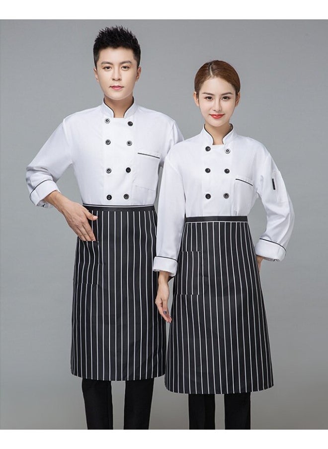 NIBEMINENT - Chef Jacket Western Restaurant Chef Uniform Double Breasted Bakery Cafe Cooking Clothes Hotel Staff Wear - Image 1