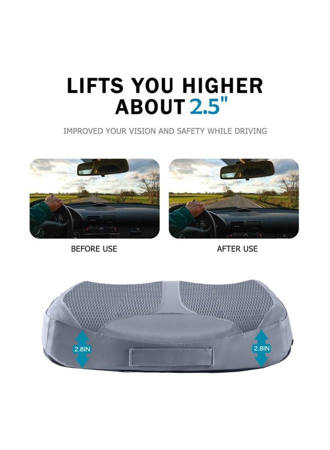 QYILAY Car Memory Foam Heightening Seat Cushion for Short Drivers,Hip/Tailbone/Lower Back Pain Relief Driving Booster seat for Adults,for Truck,SUV,Office Chair,Wheelchair,etc.(Grey) - Image 2