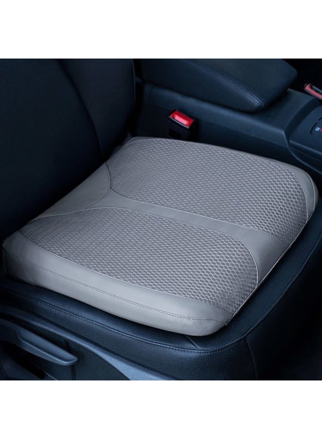 QYILAY Car Memory Foam Heightening Seat Cushion for Short Drivers,Hip/Tailbone/Lower Back Pain Relief Driving Booster seat for Adults,for Truck,SUV,Office Chair,Wheelchair,etc.(Grey) - Image 1