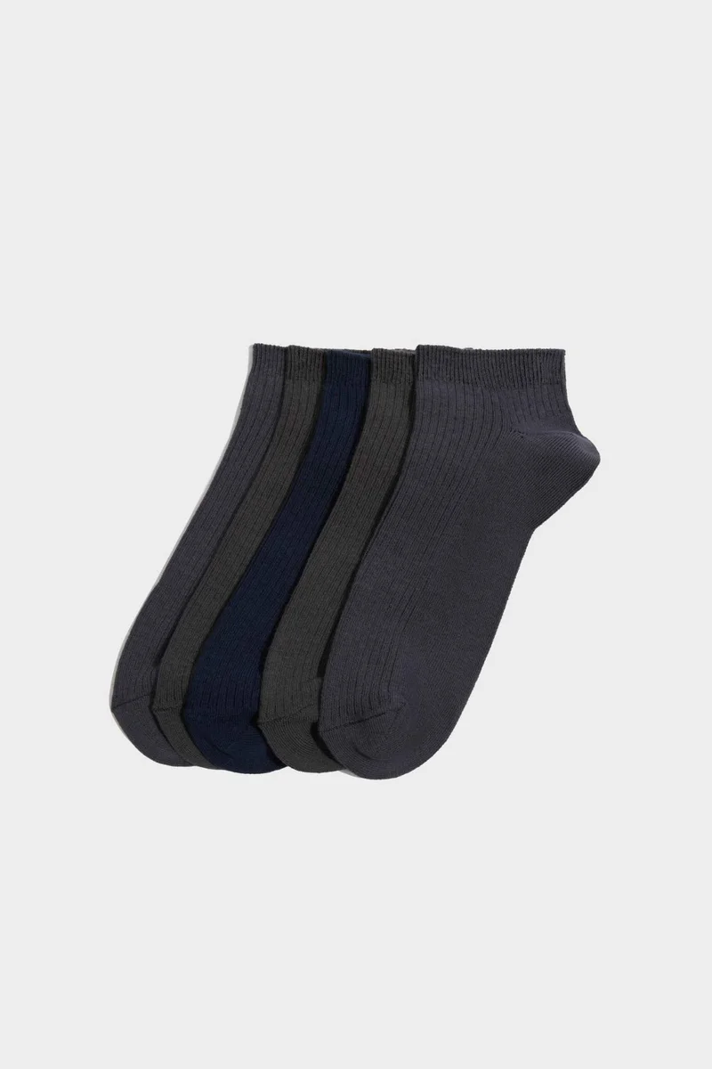 Man 5 Piece Cotton Short Socks