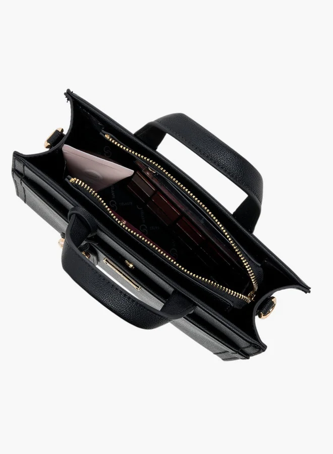 Celeste Solid Tote Bag with Double Handles and Detachable Strap