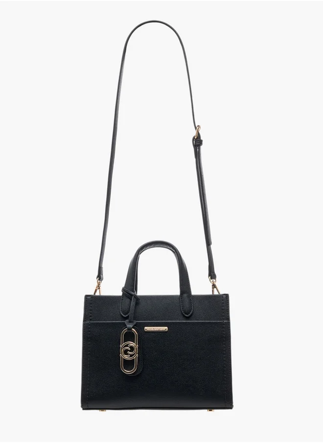 Celeste Solid Tote Bag with Double Handles and Detachable Strap