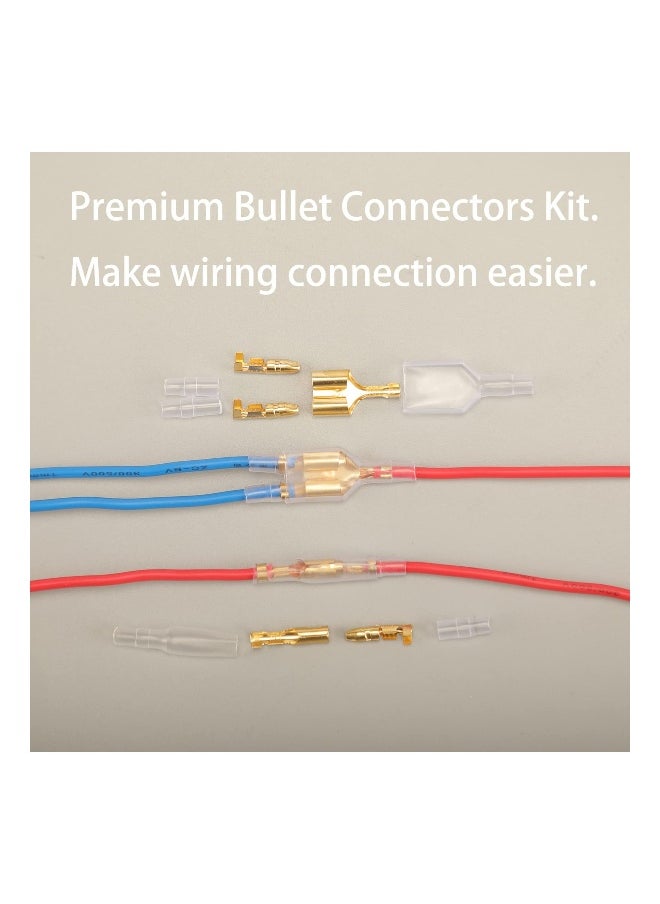 Generic 320pcs Double Bullet Wire Connectors, 3.9mm 3.5mm Male and Female Bullet Terminal Connectors with Insulation Sleeve, Crimp Terminal Automotive Electrical Connectors Motorcycle Connector Kit  - Image 2