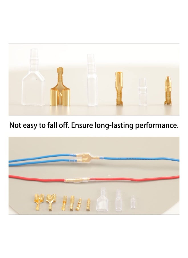 Generic 320pcs Double Bullet Wire Connectors, 3.9mm 3.5mm Male and Female Bullet Terminal Connectors with Insulation Sleeve, Crimp Terminal Automotive Electrical Connectors Motorcycle Connector Kit  - Image 3