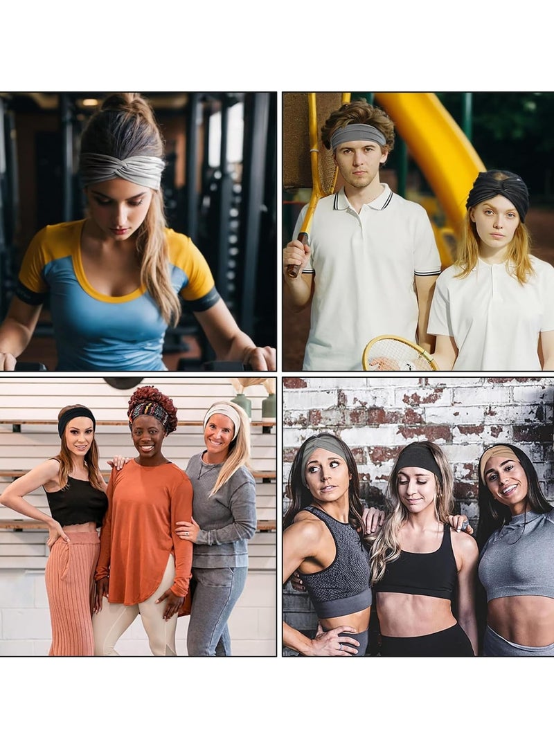 سيلكفكس 4PCS أنيق توربان عصابات الرأس للنساء - عريضة خمر رأس ملفوفات، عقدة الشعر عصابات، ناعمة ومتدة، اكسسوارات عصرية للتصميم اليومي - Image 4