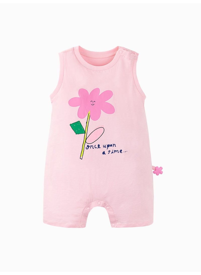 ميني بالا رومبير أطفال كاجوال للجنسين بدون أكمام للأنشطة الخارجية، برسومات زهور رائعة، نسيج فائق النعومة يسمح بمرور الهواء، رقبة دائرية كلاسيكية، لمسة جانبية جذابة، إغلاق سريع ومريح، مثالي للمرح اليومي وفي الهواء الطلق - Image 4