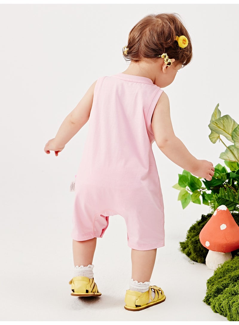 ميني بالا رومبير أطفال كاجوال للجنسين بدون أكمام للأنشطة الخارجية، برسومات زهور رائعة، نسيج فائق النعومة يسمح بمرور الهواء، رقبة دائرية كلاسيكية، لمسة جانبية جذابة، إغلاق سريع ومريح، مثالي للمرح اليومي وفي الهواء الطلق - Image 3