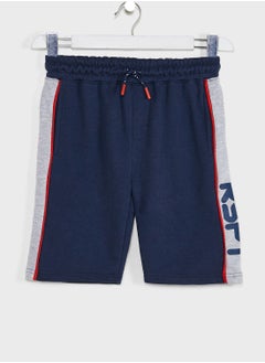 Kids Side Colour Block Casual Shorts